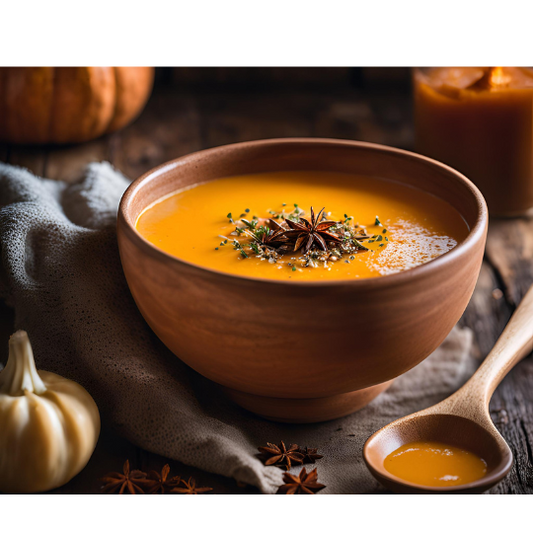 Spiced Butternut Squash Soup with Himalayan Pink Salt