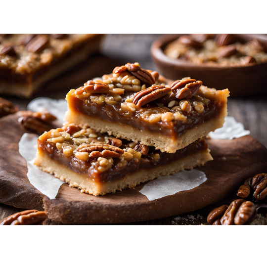Pecan Pie Bars with Shortbread Crust and Fleur de Sel