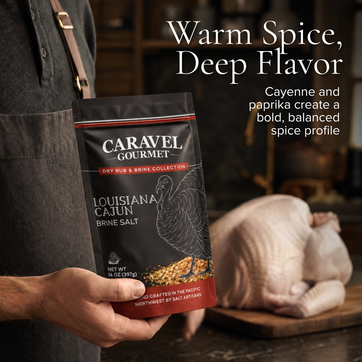 Louisiana Cajun turkey brine - warm spice, deep flavor