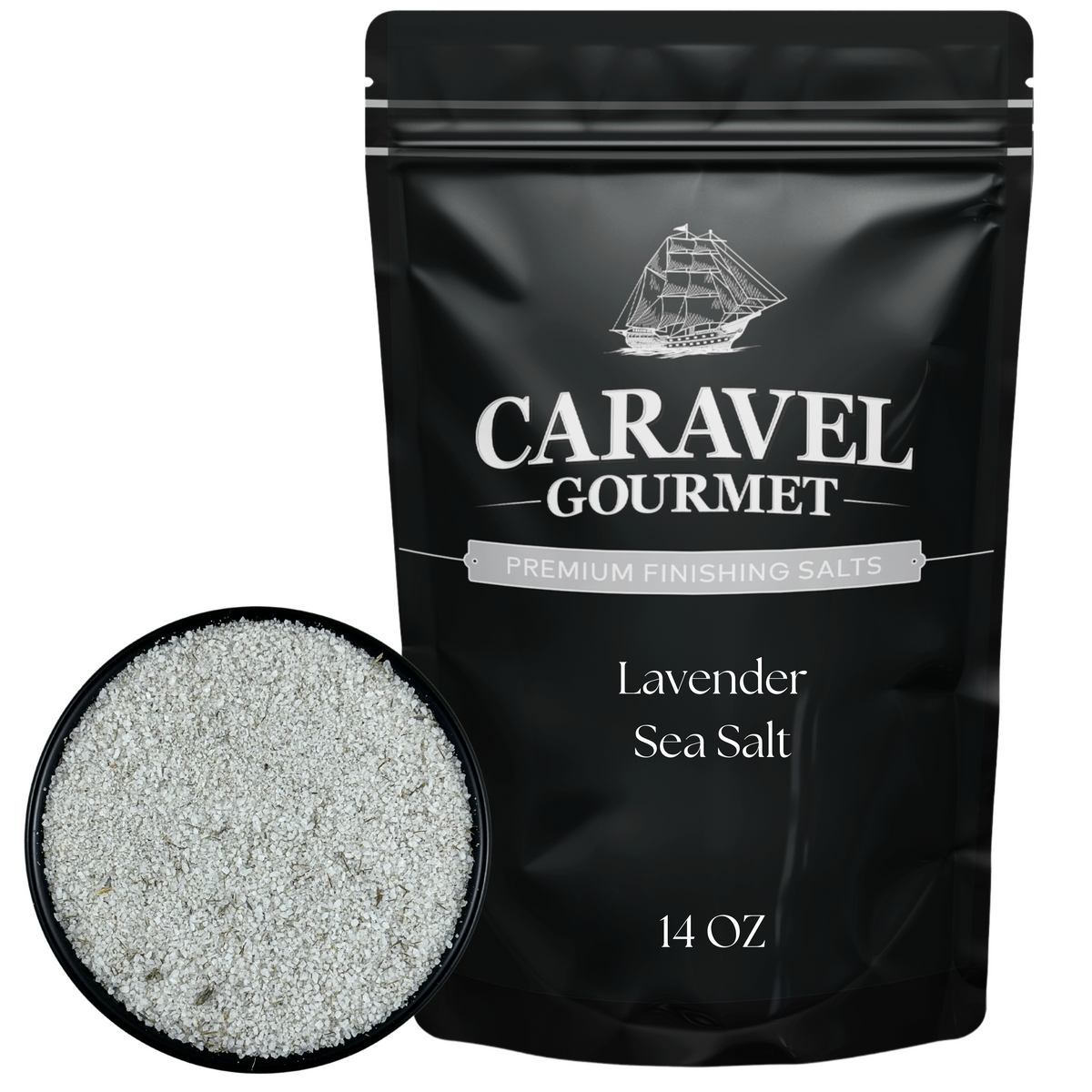 Levander Salt Lavender Sea Salt - Premium Gourmet Finishing Salts by Caravel Gourmet